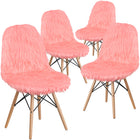 Flash Furniture Faux Fur Shaggy Chair, Hermosa Pink (4DL12)-Contemporary Style