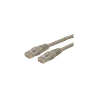StarTech C6PATCH3GR 3' Cat 6 Molded Patch Cable, Grey-Features RJ-45 Male connector on both sides to facilitate easy connectivity
