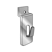 Wamaco Slatwall Flush Hook - Chrome - 40 Pack-Hang framed pictures, signage and packaged products