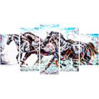 Designart Stampede Horse Animal Art Canvas, Multiple Sizes, (PT2429-373)-Print