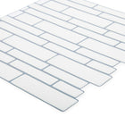 CTG Brands Multi Rectangular Wall Tile, 10" x 10", White, 6 Pack-Premium quality tiles: wall peel and stick backsplash tiles are made of high-quality, durable eco-friendly PVC plastic, water-resistant and mold resistant which never turn yellow with time