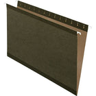 Staples 100% Recycled Reinforced Standard Green Hanging File Folders - Legal Size - 25 Pack-Paper made from 100% recycled fiber with 100% post-consumer fiber