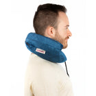 Cabeau Air Evolution - Travel Neck Pillow - Royal Blue-It only takes one breath to inflate the air Evolution. The onboard air-pressure button allows you to adjust the pillow to your level of firmness you are looking for