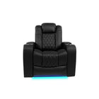 Valencia Tuscany Double Arm Theatre Chair-Premium top grain Nappa leather 11000 on all seating surfaces, extremely smooth, supple and durable