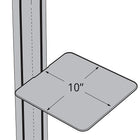 Azar Displays Shelf for Sky Tower Unit, Square (300276-SLV)-Dimensions: 10"