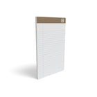 TRU RED Narrow Ruled Notepad - 5" x 8" - White - 50 Sheets/Pad - 12 Pack-Paper made from 100% recycled content (70% from post-consumer waste)