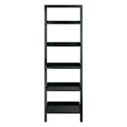 Winsome Bellamy Leaning Shelf, Black (29553)-Contemporary slanted silhouette in a sleek Black finish