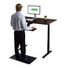 Uncaged Ergonomics 48" RISE-UP Electric Height Adjustable Desk - Black Bamboo-Some assembly required, item comes in 2 boxes (Frame/Desktop)