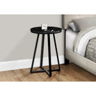 Monarch Specialties - 2179 Table D'Appoint - 22 po H/Marbre Noir/Metal Noir-Assemblage requis: des instructions illustrees et tout le materiel sont fournis pour plus de commodite (des outils supplementaires peuvent être necessaires)