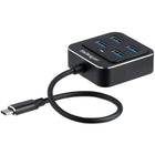 StarTech 4-Port USB-C Hub, USB C to USB 3.1 Gen 2 Hub-Turn your laptop s USB-C port into four USB Type-A ports with data transfer speeds of 10Gbps - USB-C hub with 4x USB-C to USB-A ports for USBC laptops - Supports USB Type C laptops including MacBook and Windows laptops with a USB-C or Thunderbolt 3 port - Portable USB Type C hub is bus powered (no external power required) - USB 3.1 Gen 2 hub saves you time transferring large files with fast data transfer speeds - Plug and play USB C to USB hub - Compact 