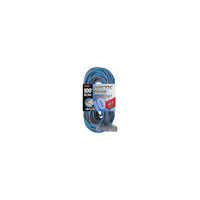 SCN Industrial Arctic Blue All-Weather Tpe-Rubber Lighted End Extension Cord, 100'-Amps 15 A