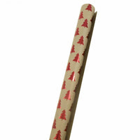 JAM Paper Gift Wrap - Christmas Kraft Wrapping Paper - 50 Sq Ft - Red Trees on Brown Kraft Paper - 2 Rolls/Pack-Red Christmas Trees Kraft: Get into the Christmas spirit with this elegant wrapping Paper to add the finishing touch to any gift