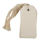JAM Paper - Étiquettes de cadeau avec ficelle, petit, 3,25 x 1,63 po, blanc, 100/paquet (9197265B)-Dimensions : 3 1/4 x 1 5/8 po