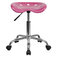 Flash Furniture – Tabouret tracteur éclatant de 25,75 po, rose (LF214APINK)-Tabouret style tracteur