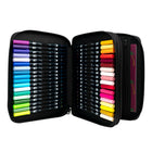 Tombow 54 Zipp Marker Case - Oyster-Ideal for hand lettering, watercolor, fine art, illustrations, doodling, journaling, coloring and more