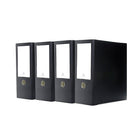 Bindertek 3-Ring 4-Inch Premium High Capacity Binder - Black - 4 Pack-625 sheet capacity