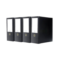 Bindertek 3-Ring 4-Inch Premium High Capacity Binder - Black - 4 Pack-625 sheet capacity