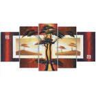 Designart African Tree 60" x 32" 5-Panel Landscape Canvas Art Print, (PT381-373)-Print