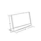 Azar Displays 4" x 6" Horizontal Slanted L-Shape Acrylic Sign Holder, 10 Pack (112727)-Frame is constructed of clear plastic that allows for easy viewing