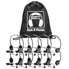 Hamilton Buhl - Casque d’écoute personnel Sack-O-Phones Ha2 avec coussinets d’oreille en mousse, gris-Le casque d’écoute personnel Sack-O-Phone avec coussinets d’oreille en mousse comprend un sac de transport unique qui peut également être un sac à dos, il peut contenir 5 à 10 casques d’écoute de luxe