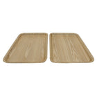 Cathay Importers Bentwood Rect Tray 17.25"W x 13.25"D x 0.6"H - Light Brown - 2 Pack-Ideal for organizing, serving, displaying your favourite things, and as an accent piece