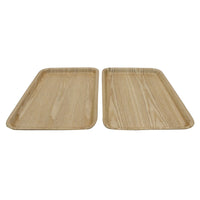 Cathay Importers Bentwood Rect Tray 17.25"W x 13.25"D x 0.6"H - Light Brown - 2 Pack-Ideal for organizing, serving, displaying your favourite things, and as an accent piece