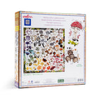 eeBoo Mushroom Rainbow Square Jigsaw Puzzle - 1000 Pieces-Ages 14 and up