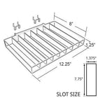 Azar Displays Eight Compartment Nail Polish Tray, 2 Pack (225568)-Number of Compartments: 8