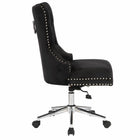 Plata Import Boyel Upholstered Velvet Office Chair - Black-Weight Capacity:  225 lbs