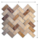 CTG Brands Herringbone Wall Tile, 10" x 10", Brown Stone, 6 Pack-Feature: easier to work with than big rolls or larger tiles as the size allows for a good stitching installation, can be bent to corner or cut by a sharp utility knife to fit perfectly