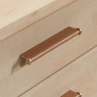 Sauder 94"W Whitaker Point L-Desk - Natural Maple-   Three drawers feature full extension slides for ease of use