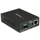 StarTech Gigabit Ethernet Fiber Media Converter with Open SFP Slot-Convert between an RJ45 copper Ethernet connection and a fiber optic connection to extend your network cost-effectively