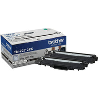 Brother TN227 High Yield Black Toner Cartridges, 2 Pack-Produces professional, rich, vivid black and white output