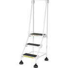 Vestil Light-Duty Stop-Step Ladder, 28-11/16", 3-Step (LAD-3-W)-No. of Steps: 3