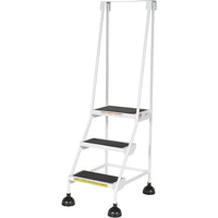 Vestil Light-Duty Stop-Step Ladder, 28-11/16", 3-Step (LAD-3-W)-No. of Steps: 3