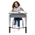 Bouncyband Student Edition for Desk, Black, 2 Sets-The patented support pipes on the Bouncyband prevent it from slipping down the desk legs onto the floor