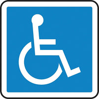 Accuform Signs Handicap Csa Safety Sign, 12" x 12", Aluminum, Pictogram-Display Type Bolt-On