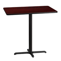 Flash Furniture – Table bistro en stratifié acajou de 30 x 42 po avec base de 22 x 30 po (XUMA3042T2230B)-Table d'hospitalité à hauteur de bar
