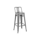 Plata Import Tolix Low Back Stool, 2 Pack (M-94115L/B-S2)-Bar Stool