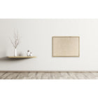 Gry Mattr Fabric Bulletin Board - 18" x 24" (Q202418M04-CA-R)-White oak frame design