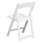 Flash Furniture HERCULES Series 1000 lb. Capacity White Resin Folding Chair with Slatted Seat-White Frame Finish