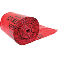 Justrite Biohazard Waste Containers Replacement Bags-Large biohazard label clearly identifies the contents and alerts workers to ensure safe and proper handling