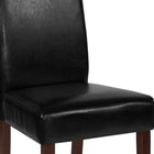 Flash Furniture - Chaise Parsons de la série Greenwich en LeatherSoft noir-Mousse ignifuge CA117