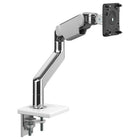 Humanscale M8.1 Monitor Arm-M8.1's Smart Stop feature allows the user to stop each joint anywhere along its rotation to prevent monitor or arm overhand on the desk edges. In addition, a built-in Counterbalance Indicator lets the installer counterbalance the monitor weight without a monitor