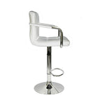 Nicer Furniture - tabouret de bar hydraulique pivotant Hexagram avec accoudoirs - blanc - paquet de 2-Pivote à 360 degrés. Cadre en acier inoxydable, convient à tous les réglages, du comptoir de la cuisine au bar de la maison au bureau.