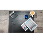 Ashlin Leatherette Joseph Executive Desk Mat, 21" x 18", Black-Rubber Base (Dining Room. Additional cost applies)