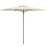 CorLiving UV and Wind Resistant Beach/Patio Umbrella, Warm White (PPU-610-U)-2.25m / 7.5ft umbrella for beach use, or can be used with a patio table and umbrella base (not included)