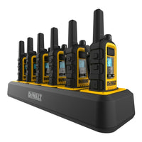 DeWalt DXFRS800 2 Way Radio Set with Heavy Duty 6-Port Walkie Talkie Charger-Type of Radio and Use: FRS/GMRS DEVICE