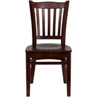 Flash Furniture HERCULES Series Vertical Slat Back Mahogany Wood Restaurant Chair-Wood Chair