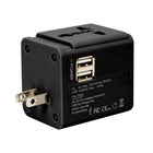 ReTrak International Adapter Pug With Dual USB Ports-4-in-1 plug for use in UK, Europe, Australia, US and over 150 countries
